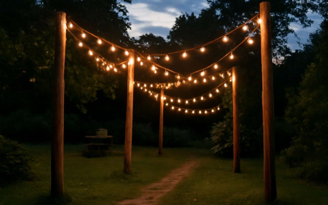 Transform Your Outdoor Space with Stylish and Durable Wooden Poles for String Lights