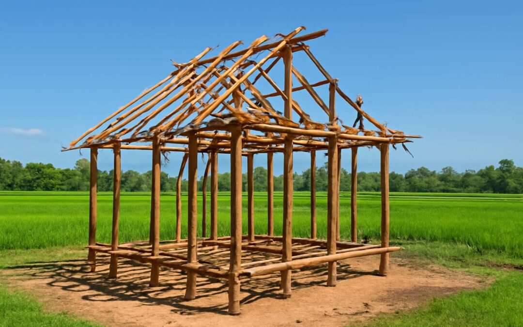 Tradition meets resilience: wooden poles used to make houses in assam continue to stand strong