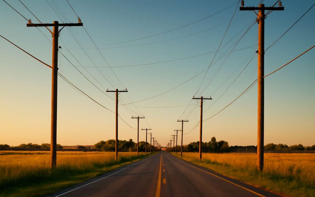 From Sunset to Sunrise: The Hidden Stories of telephone poles and power lines